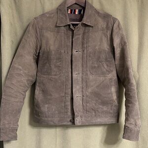 Freenote Cloth 
Riders Jacket Waxed Canvas Oak